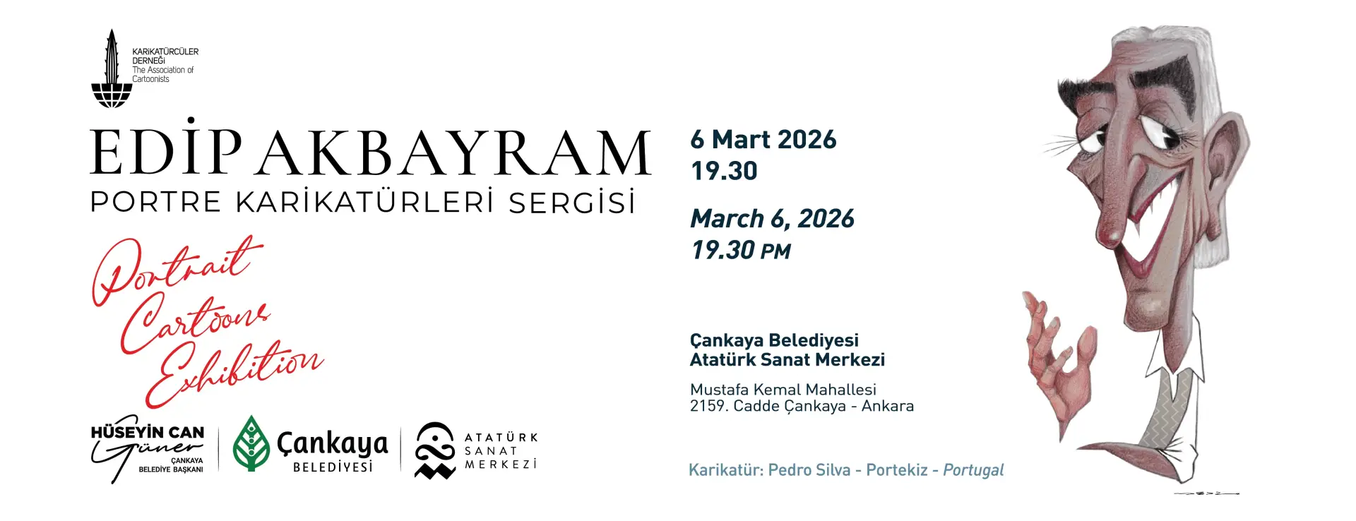 EDİP AKBAYRAM PORTRE KARİKATÜRLERİ SERGİSİ