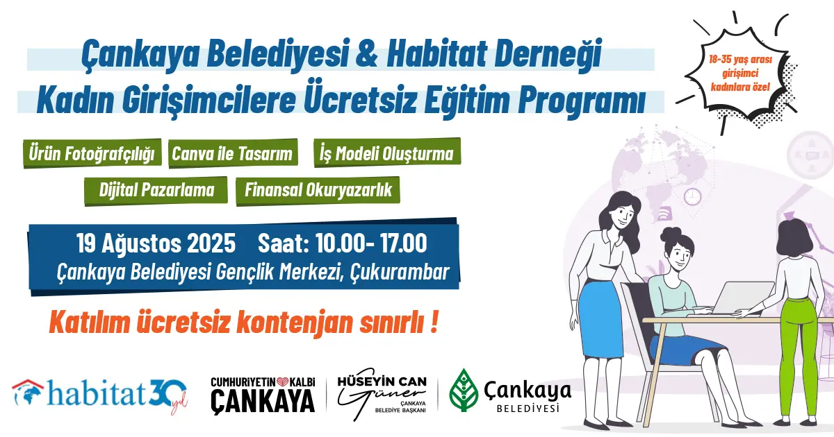 Çankaya'dan Kadınlar İçin "Temel Girişimcilik" Eğitimi haber görseli