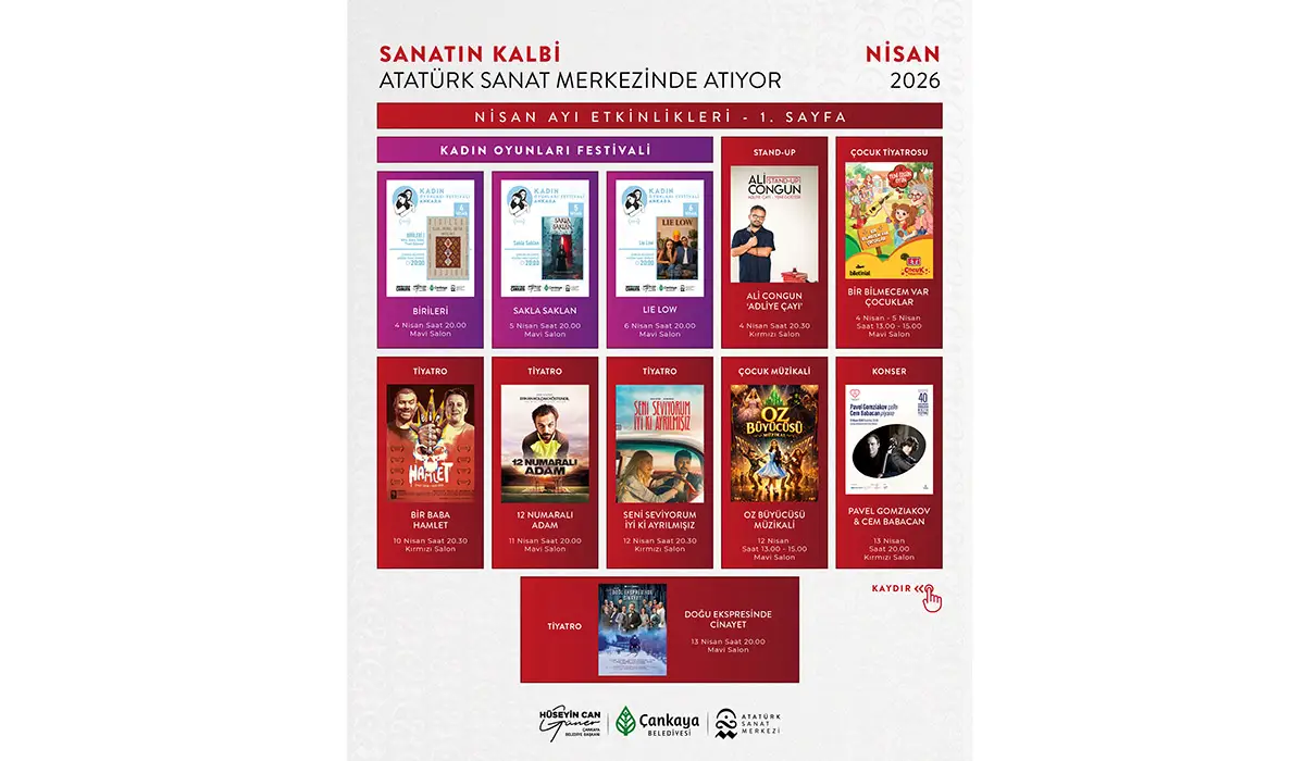 Atatürk Sanat Merkezi’nde Nisan Ayı Etkinlikleri haber görseli