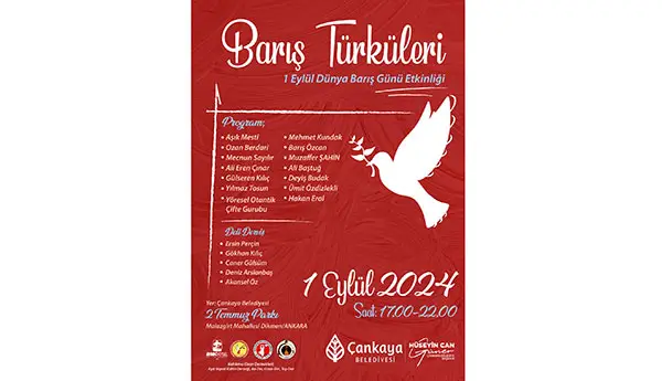 Çankaya'da Türküler Barış İçin Söylenecek haber görseli