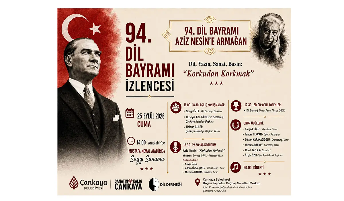 94. Dil Bayramı Aziz Nesin’e Armağan Ediliyor haber görseli