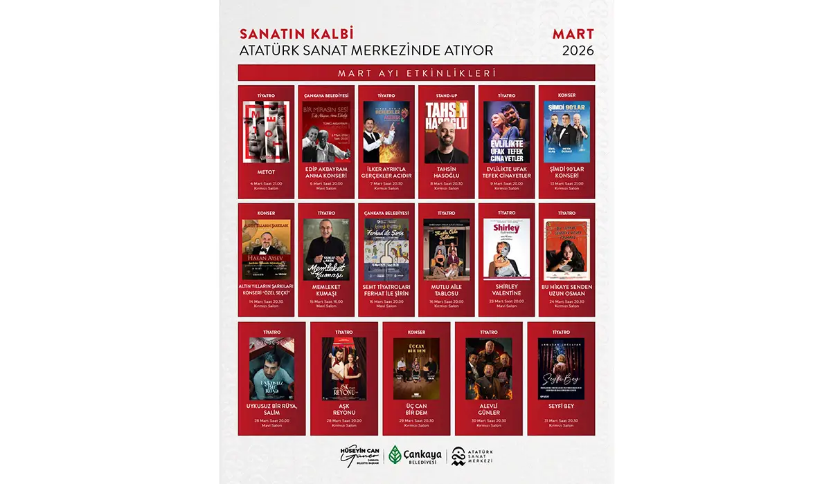 Atatürk Sanat Merkezi’nde Mart Ayı Etkinlikleri haber görseli