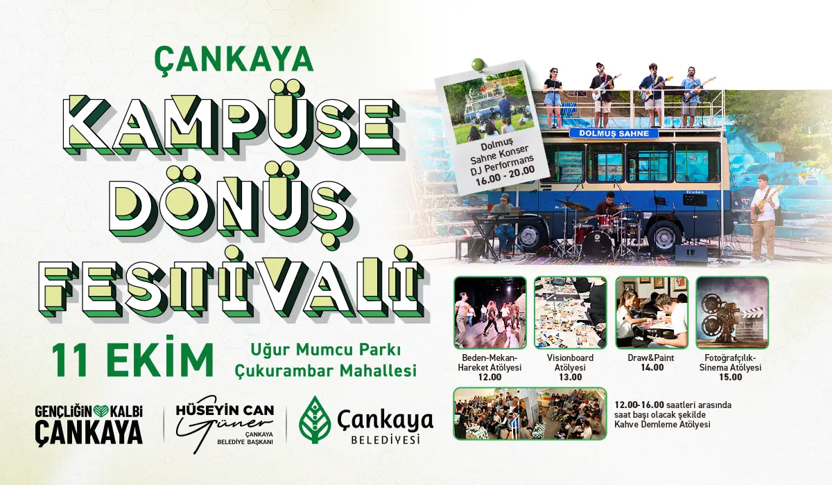 Çankaya, Gençleri " Kampüse Dönüş Festivali"nde Buluşturuyor haber görseli