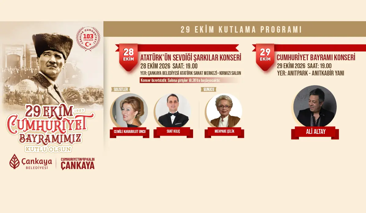 Cumhuriyet Bayramı Çankaya’da Coşkuyla Kutlanacak haber görseli