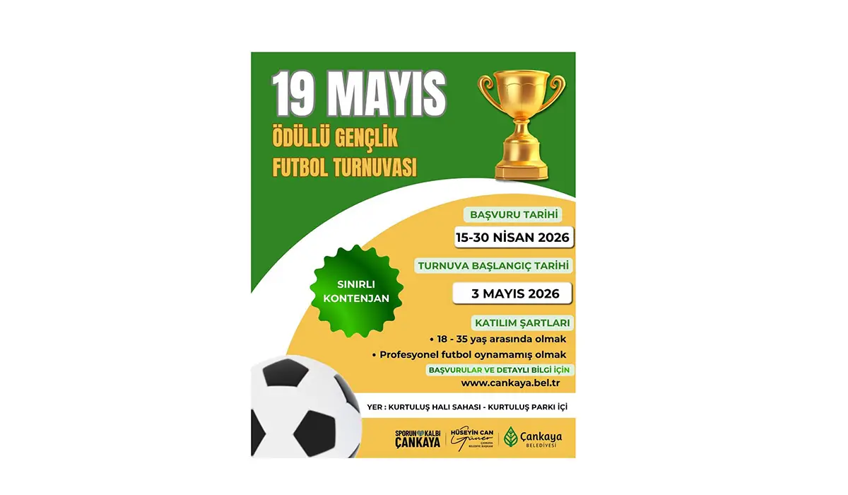 19 Mayıs Ödüllü Gençlik Futbol Turnuvası Başlıyor haber görseli