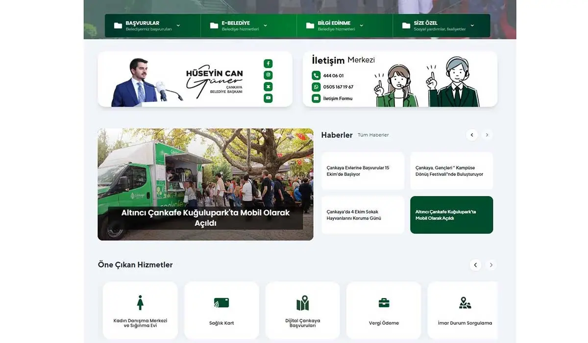 Çankaya Belediyesi'nin Yenilenen Web Sitesi Hizmete Girdi haber görseli